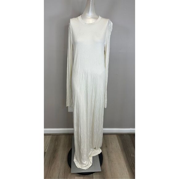 Toteme long-sleeve jersey dress meringue Size XL $520 - Picture 4 of 10